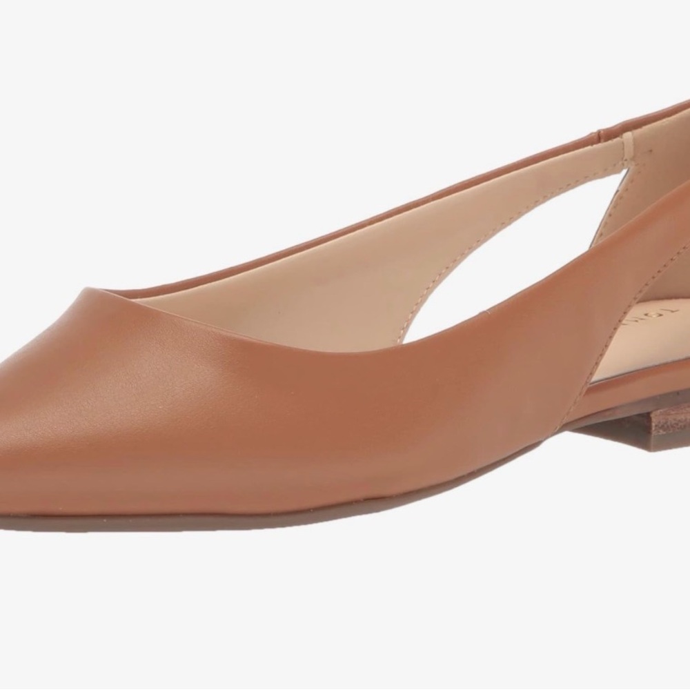 Tommy Hilfiger Cognac Velahi Pointed Toe Slingback Flats - Picture 2 of 8